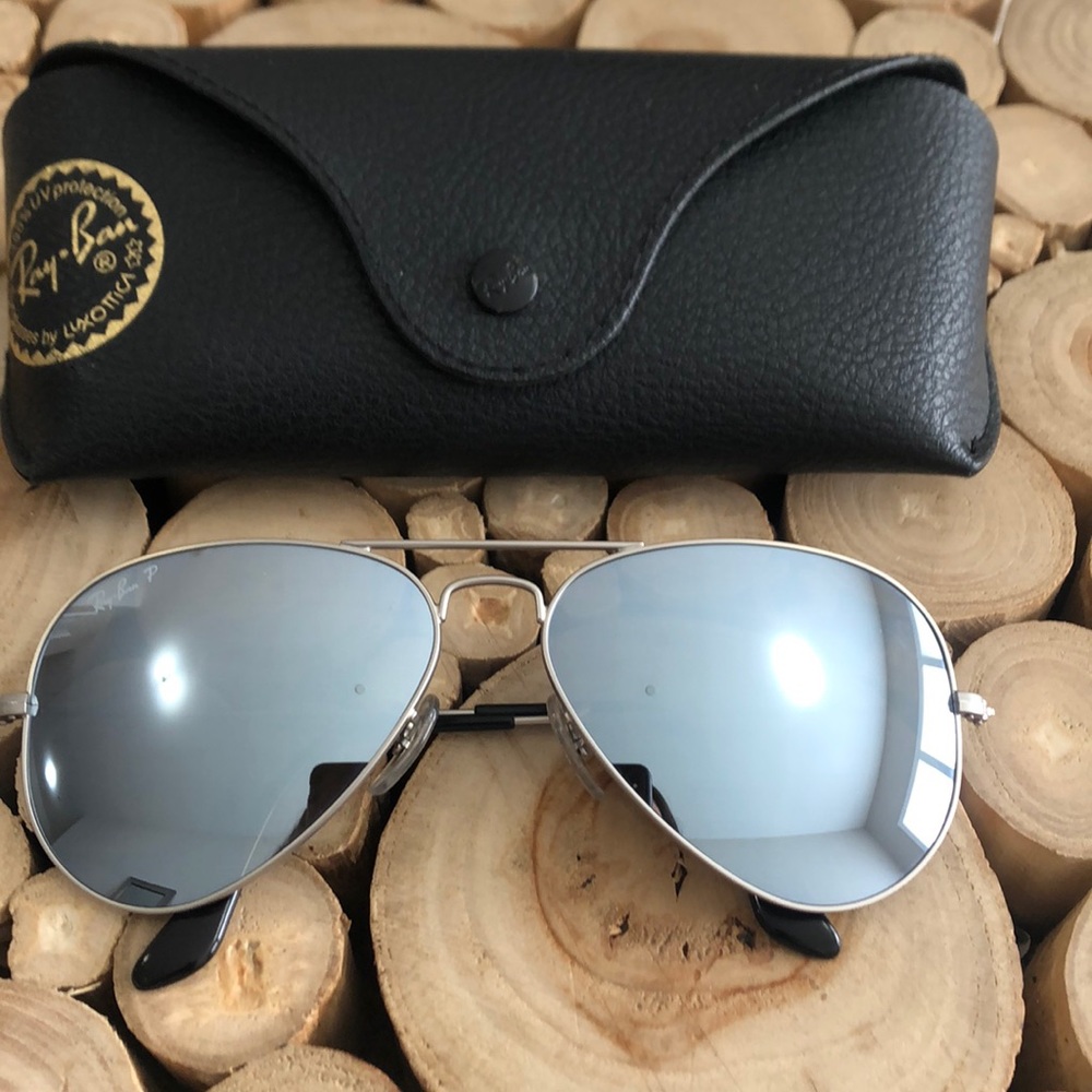 Mirrored Silver Ran Ban Aviator